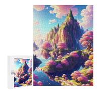 Puzzles para adultos, 500 piezas de Fantasy Island con árboles rosas rompecabezas para adolescentes, juguetes de bricolaje, regalos para mujeres, también como regalo para toda la familia, 500 piezas