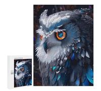 Puzzles para adultos 500 piezas Glowing Mystical Owl Puzzles para adultos, juguetes, decoración de pared, regalos para mujeres, gran regalo para juegos, 500 piezas