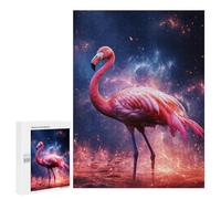 Puzzles para adultos, 500 piezas, rompecabezas cósmicos de flamencos de fantasía para adolescentes, juegos mentales, murales, regalos de Navidad y cumpleaños, 500 piezas