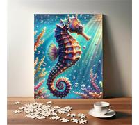 Puzzles para Adultos 520 Piezas, Caballito Mar Vida Marina Puzzle, Educativo, Intelectual, descompresión, Divertido Juego Familiar Puzzles 520 Piezas 52 x 38 cm