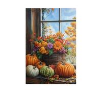 Puzzles para Adultos 520 Piezas, Calabaza Flores Puzzle, Educativo, Intelectual, descompresión, Divertido Juego Familiar Puzzles 520 Piezas 52 x 38 cm