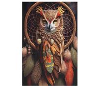 Puzzles para adultos, búho, puzles de 1000 piezas para niños a partir de 12 años, puzles de madera para decoración del hogar, 78 × 53 cm