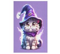 Puzzles para adultos de 1000 piezas de Halloween gato - Puzzle para niños - Juguetes familiares, juego familiar divertido 78×53cm