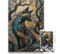 Puzzles para Adultos de 1000 Piezas Kitsune Kintsugi, un desafío difícil, Juego práctico para Mayores de 14 años (tamaño 50x75cm)