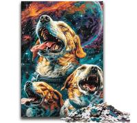 Puzzles para Adultos de 1000 Piezas, Perros difíciles en el Espacio, ayudan al Cerebro a ejercitar, Juguetes adictivos para Cultivar la Paciencia, adecuados para Parejas, 26x38cm