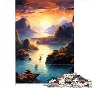 Puzzles para Adultos Hạ Long Bay, Vietnam Puzzles 1000 Piezas para Adultos Puzzles de Cartón para Niños Niñas Regalos de Cumpleaños de Navidad Tamaño (26 x 38 cm)