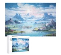 Puzzles para adultos, lagos y montañas nevadas, puzles de 1000 piezas, para niños a partir de 12 años, puzles de madera para decoración del hogar, (75 x 50 cm)