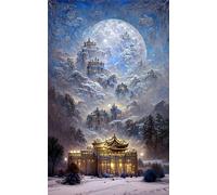 Puzzles para Adultos, Puzzle de 1500 Piezas, Fantasía del Castillo Azul Puzzle, Obra de Arte de Juego de Rompecabezas para Adultos, Educativo, descompresión, Divertido Juego Familiar 87 x 57 cm