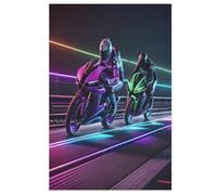 Puzzles para adultos, rompecabezas de moto, 1000 piezas, juguete intelectual creativo, juegos de montaje, 78 × 53 cm