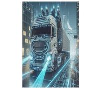 Puzzles para adultos y niños, puzles de camiones, 1000 piezas, rompecabezas creativos de madera, regalos (78 x 53 cm)