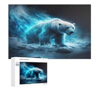 Puzzles para adultos y niños, puzles de oso, 1000 piezas, rompecabezas creativos de madera, regalos (75 x 50 cm)