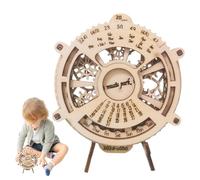 Puzzles para, de madera con calendario perpetuo, juego de de calendario perpetuo de madera, juego divertido, juguetes de educación temprana para la capacidad práctica, la