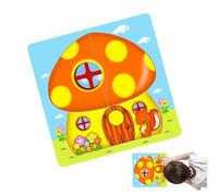 Puzzles Para Niños,Juguetes Educativos de la Casa de Setas, Granja Puzzle de Motricidad Fina, Juegos - Para Niños Niñas Hogar Jardín de infantes Viaje Cumpleaños