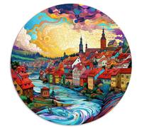 Puzzles para Puzzle Cesky Krumlov Puzzles 1000 Piezas 26,5 x 26,5 pulgadas Juguete educativo para aliviar el estrés rompecabezas de Navidad Regalos