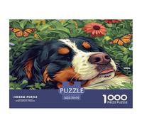Puzzles Perro de montaña bernés 1000 Piezas De para Adultos, Puzzle Perro tierno Pastoral Adultos, Rompecabezas Familiar Productos Lúdicos Creativos 70x50cm/1000pcs