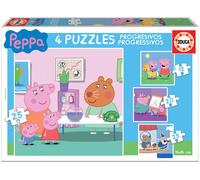 Puzzles Progresivos 4x Peppa Pig 12-25 - EDUCA