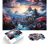 Puzzles Regalo Fantasía Paisaje Japonés Puzle de 1000 piezas para Adultos Puzzle de Madera Juguetes de Aprendizaje Espiritual Descompresión (50 x 75 cm)