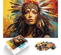 Puzzles Regalos Juguetes misteriosos Indios coloridos Puzzles 1000 piezas Rompecabezas para adultos Puzzle de madera Juego de rompecabezas Familiar Regalos de cumpleaños (50x75 cm)