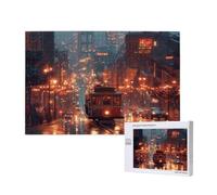 Puzzles Reino Unido 1000 Adultos, Puzzle Vista de Calle con Cajas y Cartel, Juego Clásico de Puzzle Arte para Entretenimiento Adultos, Regalos de Decoración para Creatividad de Mujeres 2T-978