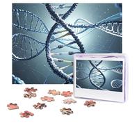 Puzzles - Rompecabezas de 500 piezas personalizables, rompecabezas de hélice genética, imagen desafiante con bolsa de almacenamiento, rompecabezas de fotos para adultos y bodas (52 x 38 cm)