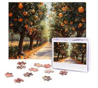 Puzzles - Rompecabezas de 500 piezas personalizables, rompecabezas de Orange Grove, imagen desafiante con bolsa de almacenamiento, rompecabezas de fotos para adultos y bodas (52 x 38 cm)