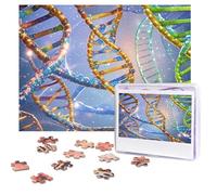 Puzzles - Rompecabezas de 500 piezas personalizados, rompecabezas de hélice genética ADN, imagen desafiante con bolsa de almacenamiento, rompecabezas de fotos para adultos y bodas (52 x 38 cm)