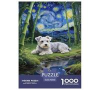 Puzzles Schnauzer 1000 Piezas De para Adultos, Puzzle Bosque de bambú Adultos, Rompecabezas Familiar Productos Lúdicos Creativos 70x50cm/1000pcs