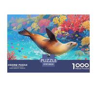 Puzzles Sea León 1000 Piezas De para Adultos, Rompecabezas Arrecife Coralino Adultos, Juego Didáctico Decoración para El Hogar 38x26cm/1000pcs