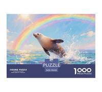 Puzzles Sea León 1000 Piezas De para Adultos, Rompecabezas Océano con Arco Iris Adultos, Juego Didáctico Decoración para El Hogar 70x50cm/1000pcs