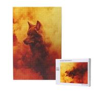 Puzzles Sueño 2000 Adultos, Puzzle Lobo con Cajas y Cartel, Juego Clásico de Puzzle Arte para Entretenimiento Adultos, Regalos de Decoración del Hogar para Pasatiempos Creativos de Mujeres 2T-1762