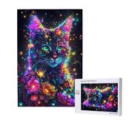 Puzzles Sueño 3000 Adultos, Puzzle Gato con Cajas y Cartel, Juego Clásico de Puzzle Arte para Entretenimiento Adultos, Regalos de Decoración del Hogar para Pasatiempos Creativos de Mujeres 2T-1642