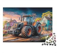 Puzzles Tractor en un Camino de Pueblo 1000 Piezas De para Adultos, Rompecabezas Arte de Escena de Granja Rural Adultos, Juego Familiar Productos Lúdicos Creativos 70x50cm/1000pcs