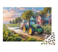 Puzzles Tractor rociando un Campos 1000 Piezas De para Adultos, Puzzle Estilo de Escena de Granja Rural Adultos, Juego De Rompecabezas De Habilidad Difícil De Completar 70x50cm/1000pcs