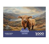 Puzzles Vaca de Las Highlands 1000 Piezas De para Adultos, Puzzle Paisaje Pastoral Adultos, Rompecabezas Familiar Productos Lúdicos Creativos 70x50cm/1000pcs