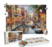 Puzzles Venecia Abstracto | Puzzle 3000 Piezas XL 122x81 cm | Rompecabezas Madera Desafiante para Adultos | con Exquisita Caja de Embalaje | Decorar Toda La Familia | Rompecabezas Adultos W3H-323