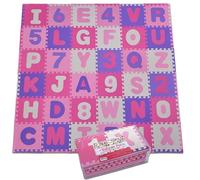 Puzzlestar XXL, 110 Piezas, Alfombrilla para niños de EVA Antideslizante - Se Puede Montar una Alfombrilla Grande, Cada Pieza Tiene un Ancho de 30x30x1cm - Alfombrilla para niños con Letras y números