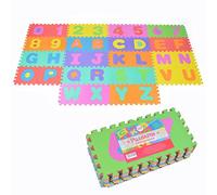 Puzzlestar XXL, 36 Piezas, Alfombrilla para niños de EVA Antideslizante - Se Puede Montar una Alfombrilla Grande, Cada Pieza Tiene un Ancho de 30x30x1cm - Alfombrilla para niños con Letras y números