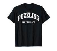 Puzzling is My Therapy Juegos Divertidos Amor Rompecabezas Camiseta