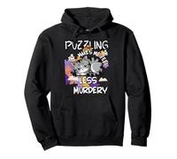 Puzzling Makes Me Feel Less Asesinato Introvertido Puzzle Cat Sudadera con Capucha