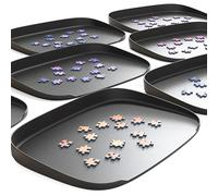 Puzzlup Bandejas Apilables para Ordenar Puzzles con Exhibidor en la Tapa - Set de 12 Bandejas - hasta 3000 Piezas - Ordenador de Puzzles Premium con Diseño de Bordes Abiertos