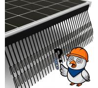 PV Protector® Repelente de Aves 30 m - C-Clip 40 mm - 150 mm de Altura, Perimeter Segment Resistente a los Rayos UV para instalaciones solares