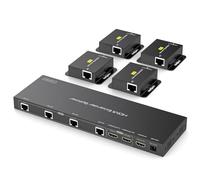 PVBCTCSID HDMI Extender Splitter 1 in 6 out 1080P60Hz 4 RJ45+2 Ethernet HDMI Loop Over Ethernet CAT5e y CAT6 hasta 50 Metros EDID Management POC Support.