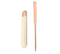 PVBN - Espátula de maquillaje de acero inoxidable, espátula de maquillaje de metal coreano para cara, base, herramienta de maquillaje cosmético facial para principiantes, barra de mezcla (plata) 09