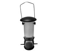 PVC Bird Feeder - Iron Bottom Cover, Outdoor Food Dispenser | Eco-Friendly Hanging Station for Garden Yard, Durable Weather Resistant Feeding House for Attracting Sparrows Finches, Birdwatch