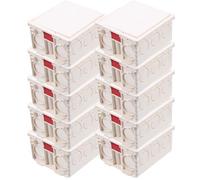 PVC Caja de Enchufe Empotrada Blanco 10 Juegos Tipo 86 | Diseño Profesional y Práctico, Resistente al Desgaste, para Hogar E Industria, Protege la Toma y Oculta Cables