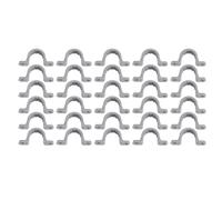 PVC Electrical Conduit Clamp 2 Holes | 30Pcs Non - Metallic U Bracket Pipe Strap | Flexible Conduit Straps for Telephone/HVAC/Refrigeration/Lighting | 6mm Screw Hole Diameter (1 inch)