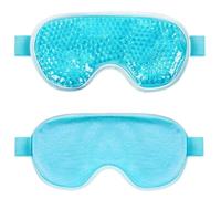 PVC Eye Mask Cooling Hot Cold Compress Gel Beads For Puffy Eyes Dark Circles Reduce Dry Sleep(1Pc Blue)