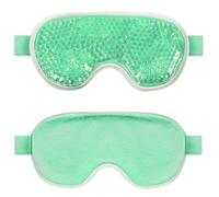 PVC Eye Mask Cooling Hot Cold Compress Gel Beads For Puffy Eyes Dark Circles Reduce Dry Sleep(1Pc Green)