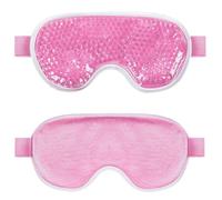 PVC Eye Mask Cooling Hot Cold Compress Gel Beads For Puffy Eyes Dark Circles Reduce Dry Sleep(1Pc Pink)