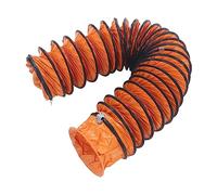 PVC Flexible Ventilation Hose, 8 inch Heavy Duty Exhaust Fan Ventilation Use With Steel Hook Bracket 5 meters, 16.4 feet (5m)